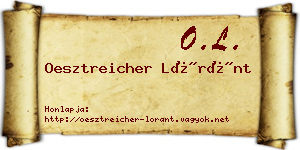 Oesztreicher Lóránt névjegykártya